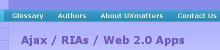 UXmatters :: Ajax / RIAs / Web 2.0 Apps