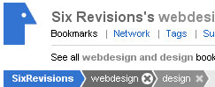 SixRevision's Web Design and Design Bookmarks on Delicious