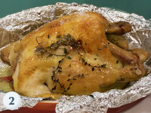 Roast Chicken with Rosemary Potatoes